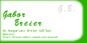 gabor breier business card